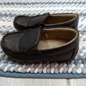 Toddler boys brown dress shoes
